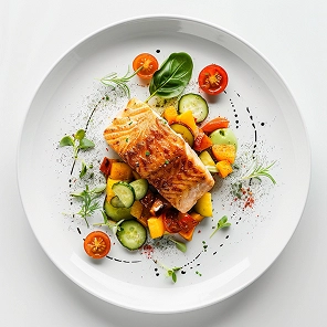 鶏むね肉、魚、豆腐などの良質なタンパク質